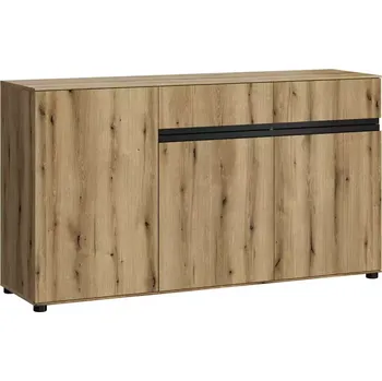 Kancelářská sestava Komoda Camino 3D2S CMNK 02 dub evoke+dub evoke+ob.černá