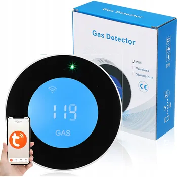 Bezpečnostní detektor CHYTRÝ WIFI DETEKTOR PLYNU + PROPANU, BEZDRÁTOVÝ ALARM TUYA S LCD DISPLEJEM