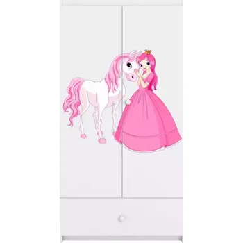 Ložnicová sestava Skříň Babydreams bílá - Princezna 2
