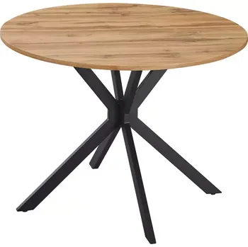 Jídelní set Stůl Flint 12516 100x100 přírodní/černá