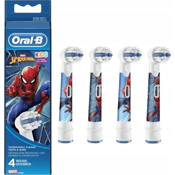 Náhradní hlavice k elektrickému kartáčku 2x Oral-B Kids 3+ Hlavice pro elektrické zubní kartáčky Spider-Man, 4 ks