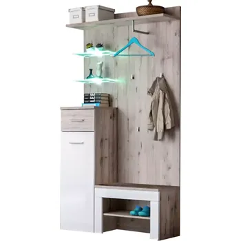 Předsíňová stěna Předsíňová Stěna Gustavo I Dub Wellington/Bílý