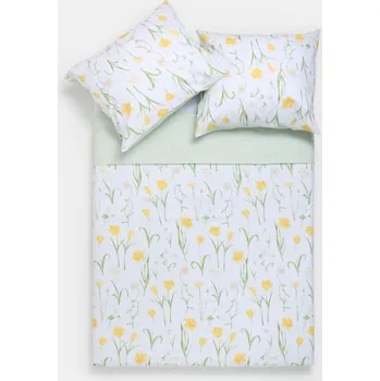 Povlečení Sinsay - Bavlněné ložní prádlo s květinovým motivem - žlutá - 058HJ-10X - 058HJ-10X-ONE