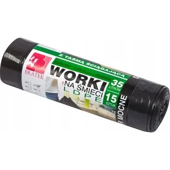 Pytle na odpadky Univerzální pytle na odpad Bratek Pytle na odpad LDPE 35 l 15 ks