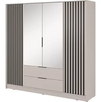 Ložnicová sestava Skříň Nelly 4d zrcadlo cashmere/lamela artisan