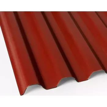 Průsvitná krytina Trapézová deska PvC 2000 x 900 x 1,2 mm červená