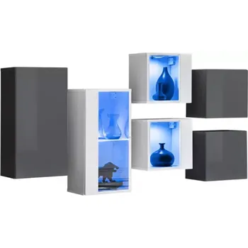 Předsíňová stěna Komoda Switch SB IV grafit/bílá