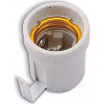 Objímka na žárovku Objímka keramická s rukojetí – závit E27, 4A 250V