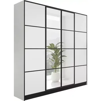 Šatní skříň Skříň Eden 4D 207 bílá vzor 2