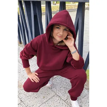 Těhotenská mikina Kulišárny Mikina WARM merlot TYP: kojicí - zipy v bočních švech, VELIKOST: 36-38