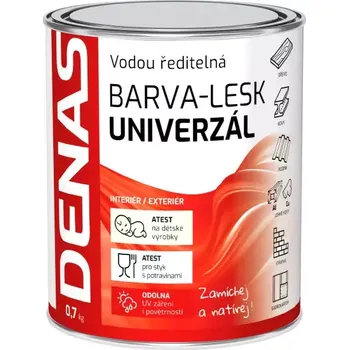 univerzální barva Denas lesk 0240 hnědá tmavá 0,7 kg