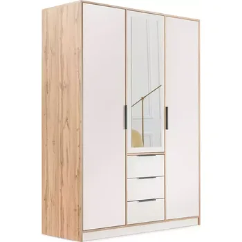 Předsíňová stěna Skříň Duarte D3 kašmír/dub wotan/zrcadlo