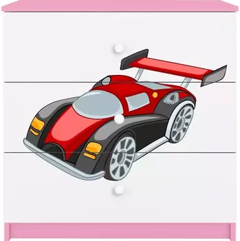 Dětský pokoj Dětská komoda Babydreams růžová - Auto