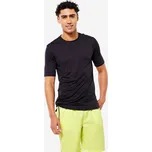 DOMYOS Pánské fitness tričko s krátkým rukávem prodyšné s kulatým výstřihem 2XL ČERNÁ