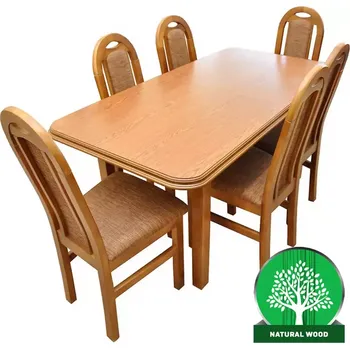 Jídelní set Jídelní set Daria 1+6 Dub Rustikal 160x80+40