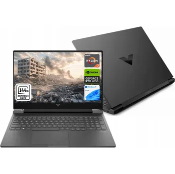 Notebook Herní Notebook HP Victus 15 Ryzen 7, 16 GB RAM, RTX 4050, 1 TB SSD, černý