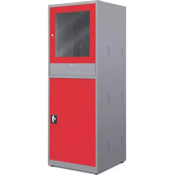 Kancelářská sestava Skříň Steve kov antracit/červené