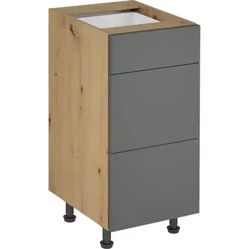Kuchyňská skříňka Langen d40s3 push grey