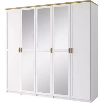 Předsíňová stěna Skříň Nicea 226 cm, dub wotan / bílá