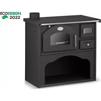 Sporák na tuhá paliva Kuchyňská kamna Zvezda Classic GFS 5,7kW levá Eco