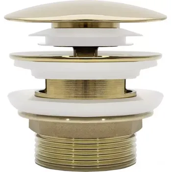Sifon Vannová zátka s přepadem Click-clack Rea zlatá