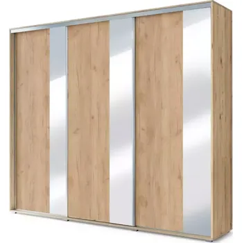 Předsíňová stěna Skříň Nadia 278cm Zrcadlo 0,25 Kraft Zlatý