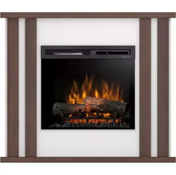 Elektrický krb Kelso 23 bílý/tmavý dub