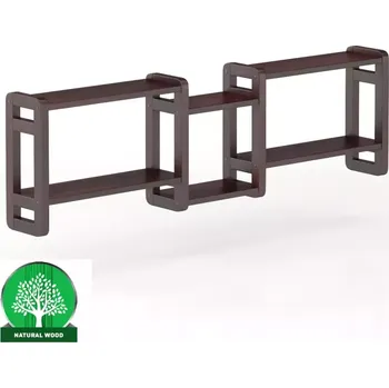 Obývací stěna Polička borovice PK103-150x44x19 ořech