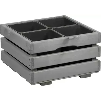 Truhlík Truhlík bedýnka 44x44x26 cm šedý 4V