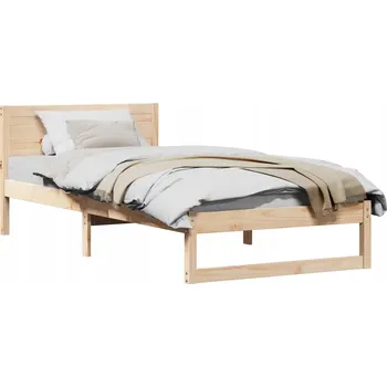 Postel Rám postele z masivního borovicového dřeva 100 x 200 cm, hnědá