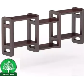 Obývací stěna Polička borovice PK103-120x44x19 ořech