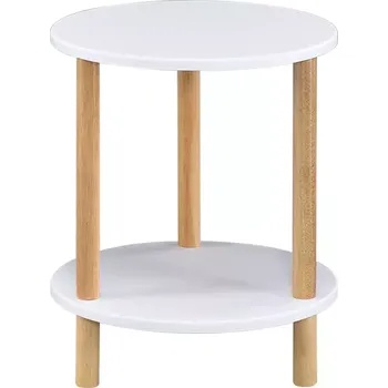 Obývací stěna Odkládací stolek GC7405 35x35x43 bílá/přírodní