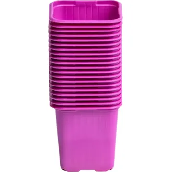 Květináč Květináč výsadbový hranatý růžový 24ks