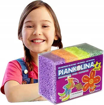 Modelovací hmota PĚNOVÁ PLASTELÍNA 4 BARVY FIALOVÁ Modelovací Hmota Hračka Antistresová Extra