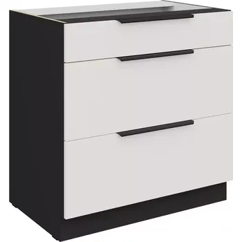 Kuchyňská skříňka Kuchyňská skříňka Aria WH/BL Anti Fingerprint 80d 3s Bb