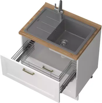 Kuchyňská skříňka Kuchyňská Skříňka Tara R-80-2mz/4 White Mat