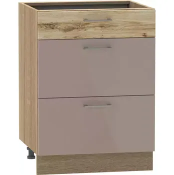 Kuchyňská skříňka Kuchyňská skříňka Mocca D60 S/3 Macate Lesk Bb