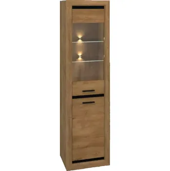 Vinotéka Vitrína Baltica 55cm Dub Lefkas/Černá