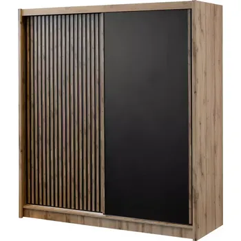 Ložnicová sestava Skříň London 203 dub wotan/černá