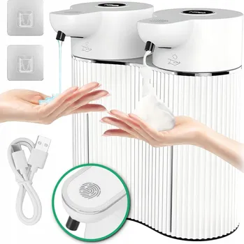 Dávkovač mýdla Dávkovač GOMEDIA stojící, 350 ml, bílý, akumulátorový