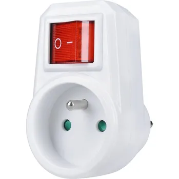 Solight zásuvka, 16A, bílá, vypínač - P96