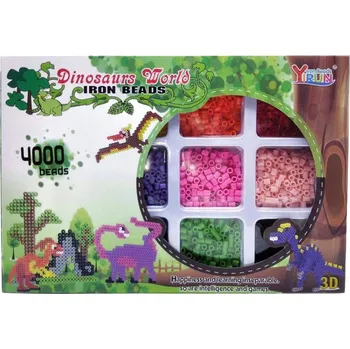 kreativní sada SADA ZAŽEHLOVACÍCH KORÁLKŮ 4000 KS DINOSAUŘI 3D