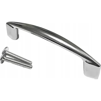 Nábytkové kování Nábytková úchytka chromovaná L-80 mm + vruty – moderní úchytka na nábytek