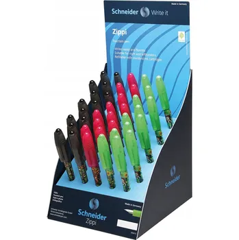 Plnicí pero Schneider s modrou náplní - klasické plnicí pero pro