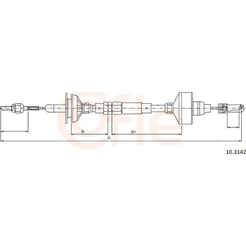Spojkové lanko Tažné lanko, ovládání spojky COFLE 10.3142