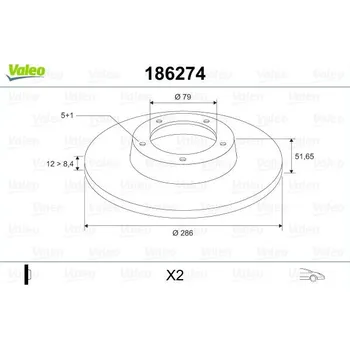 Brzdový kotouč Brzdový kotouč VALEO 186274
