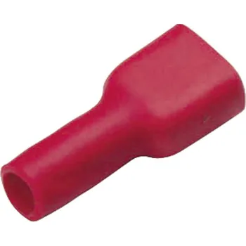 Cimco 180240 faston zásuvka Šířka zástrčky: 6.3 mm Tloušťka konektoru: 0.8 mm 180 ° plná izolace červená 1 ks