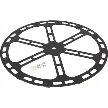 Nábytkové kování Nábytková obracečka Siso černá univerzální Ø280 mm 80 kg se šroubem a drážkou