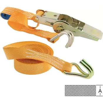 Upínací popruh Popruh s ráčnou 25 mm x 5 m + zahrocený hák