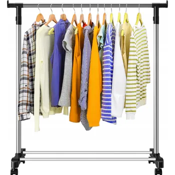 Věšák WIESZAK NA KÓŁKACH UBRANIA BUTY ŠATNÍ STOJAN JEDNODUCHÝ KOVOVÝ S POLICÍ